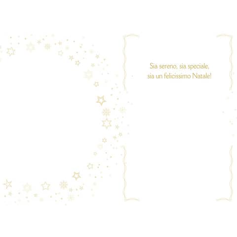 Biglietti augurali Natalizi glitterati Biembi 12x18 cm - conf. 8 pezzi - assortiti - B2X202C63